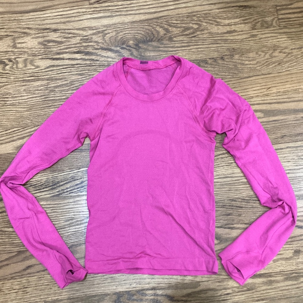 LuluLemon Swiftly Tech L/S Shirt *Race Length [Size: 0, Color: Sonic Pink]
